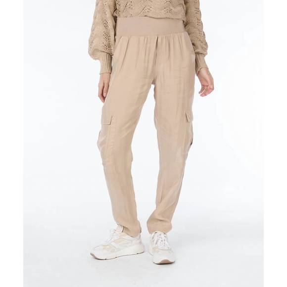 NEW ESQUALO rib trouser in dark sand - Picture 2 of 3